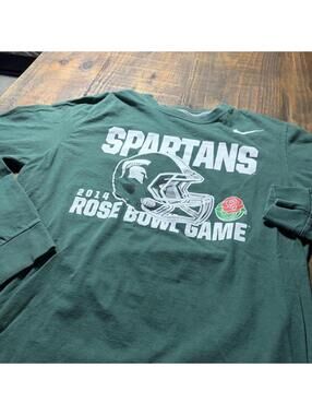 Nike Michigan State Spartans 2014 Rose Bowl Game Long Sleeve Shirt Medium